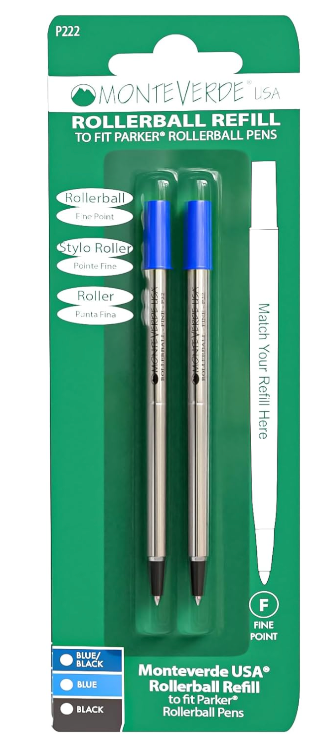 Monteverde Rollerball Refill to Fit Parker Rollerball Pens