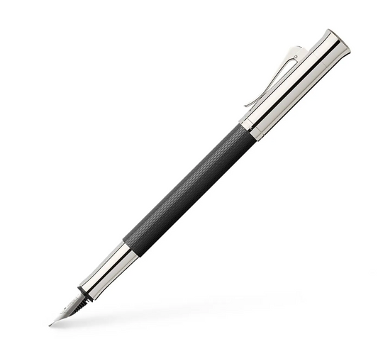 Graf Von Faber-Castell Guilloche Black/Rhodium Fountain Pen