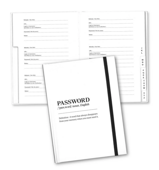 Pierre Belvédère Password Notebook