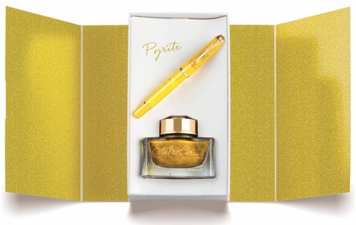 Pelikan Classic M200 2026 Special Editioin Fountain Pen Pyrite - Ink Giftbox Set