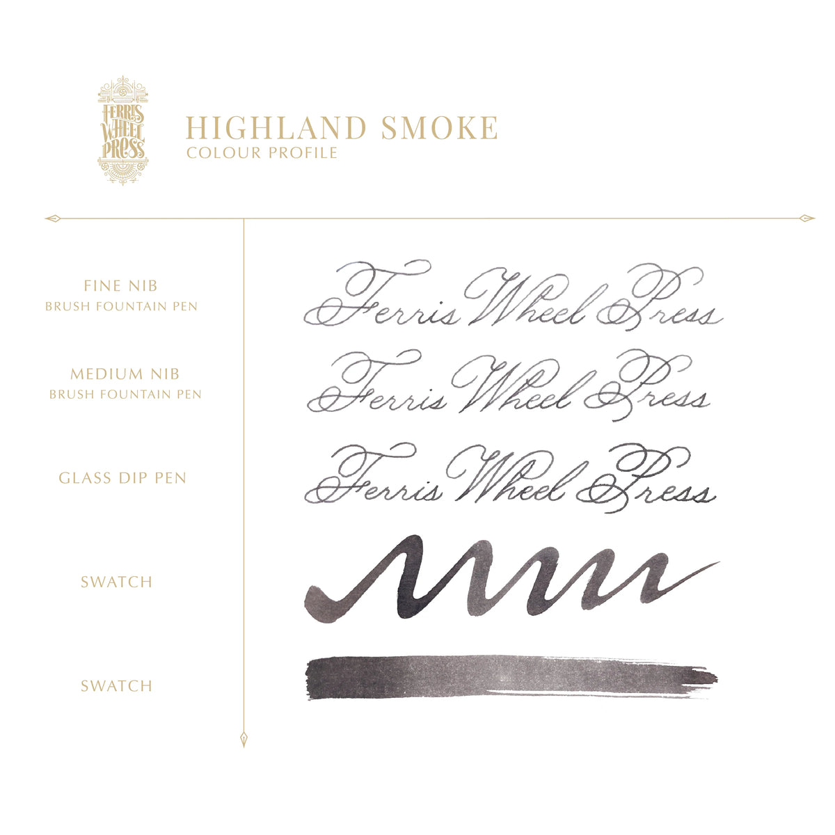Ferris Wheel Press "Highland Smokes" 38ml Bottled Ink
