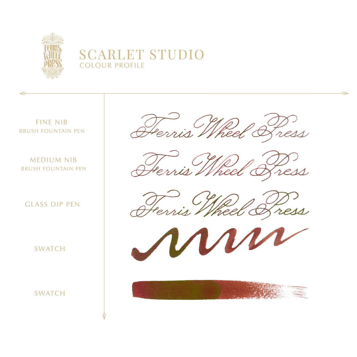 Ferris Wheel Press "Scarlet Studio" 38ml Bottled Ink