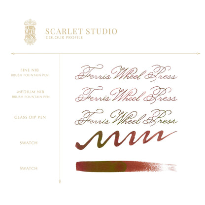 Ferris Wheel Press "Scarlet Studio" 38ml Bottled Ink