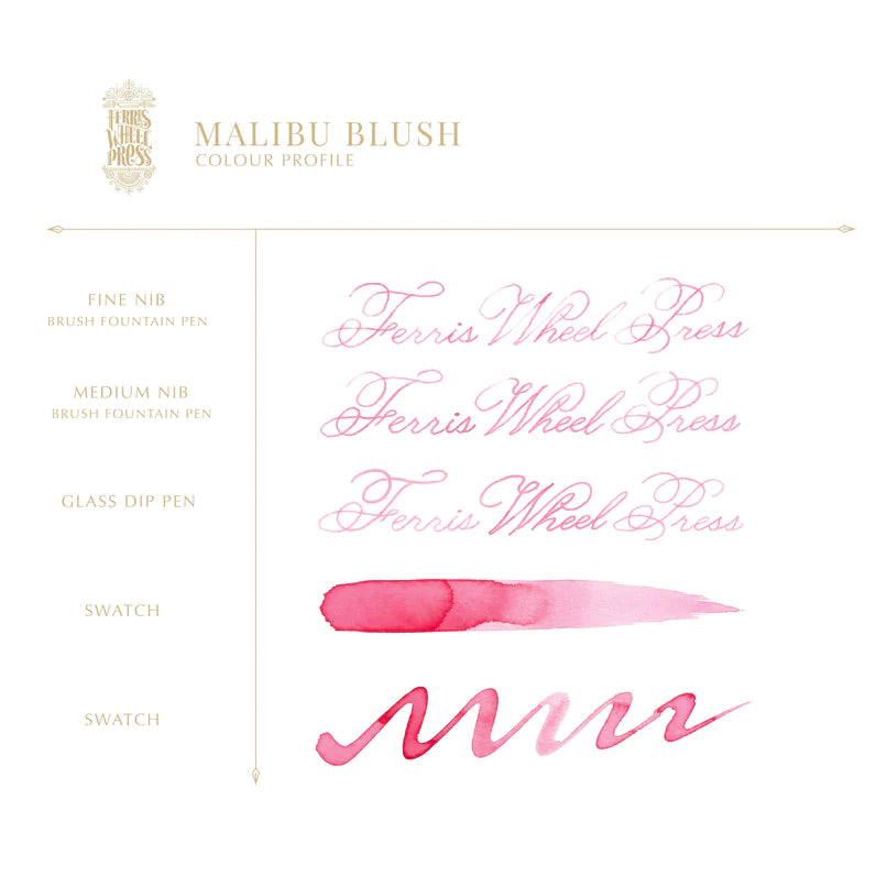 Ferris Wheel Press “Malibu Blush” 38ml Bottled Ink