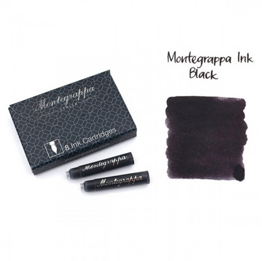 Montegrappa Black Ink cartridges 8-Pack