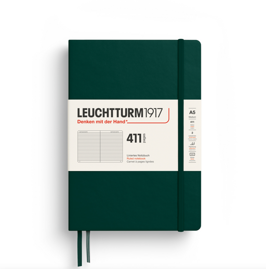 Leuchtturm1917 A5 Hardcover Notebook - 411 Ruled Pages