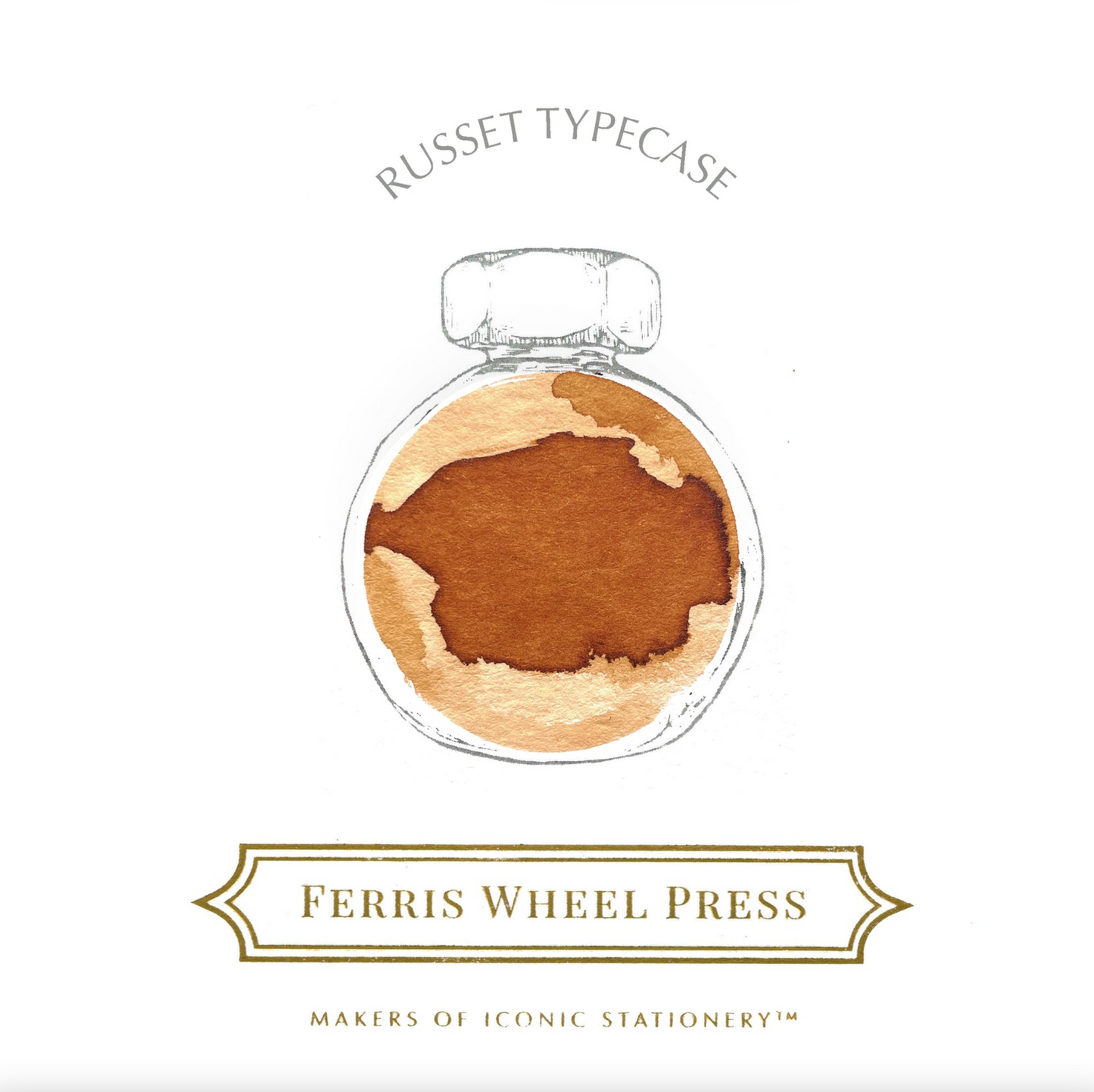 Ferris Wheel Press "Russet Typecase" 38mL Bottled Ink