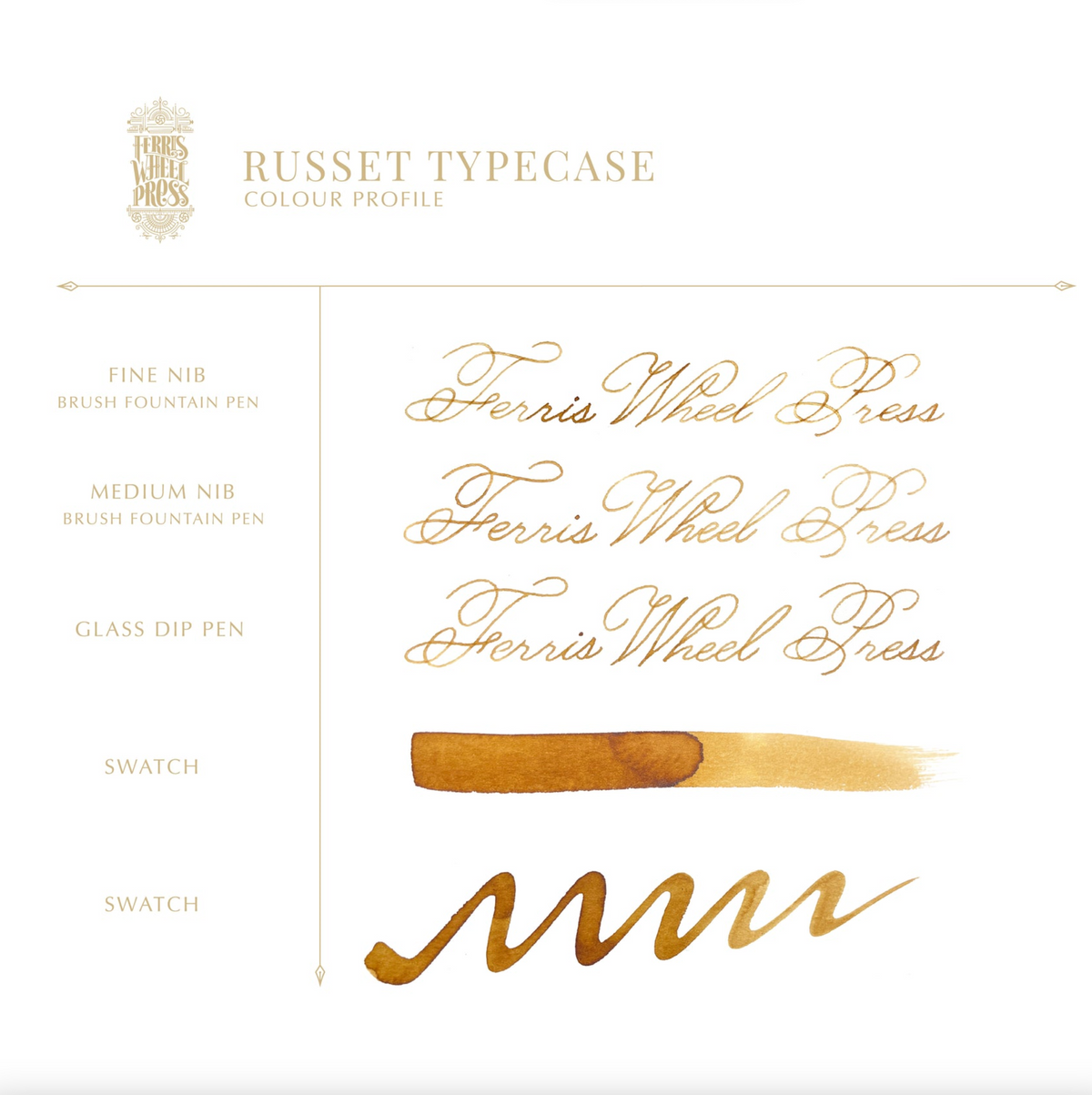 Ferris Wheel Press "Russet Typecase" 38mL Bottled Ink