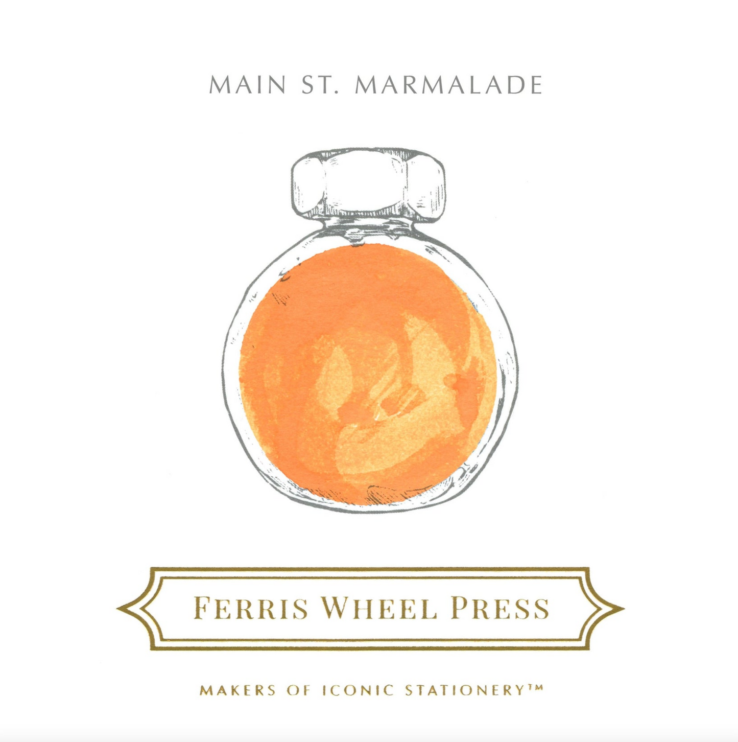Ferris Wheel Press "Main St. Marmalade" 38mL Bottled Ink