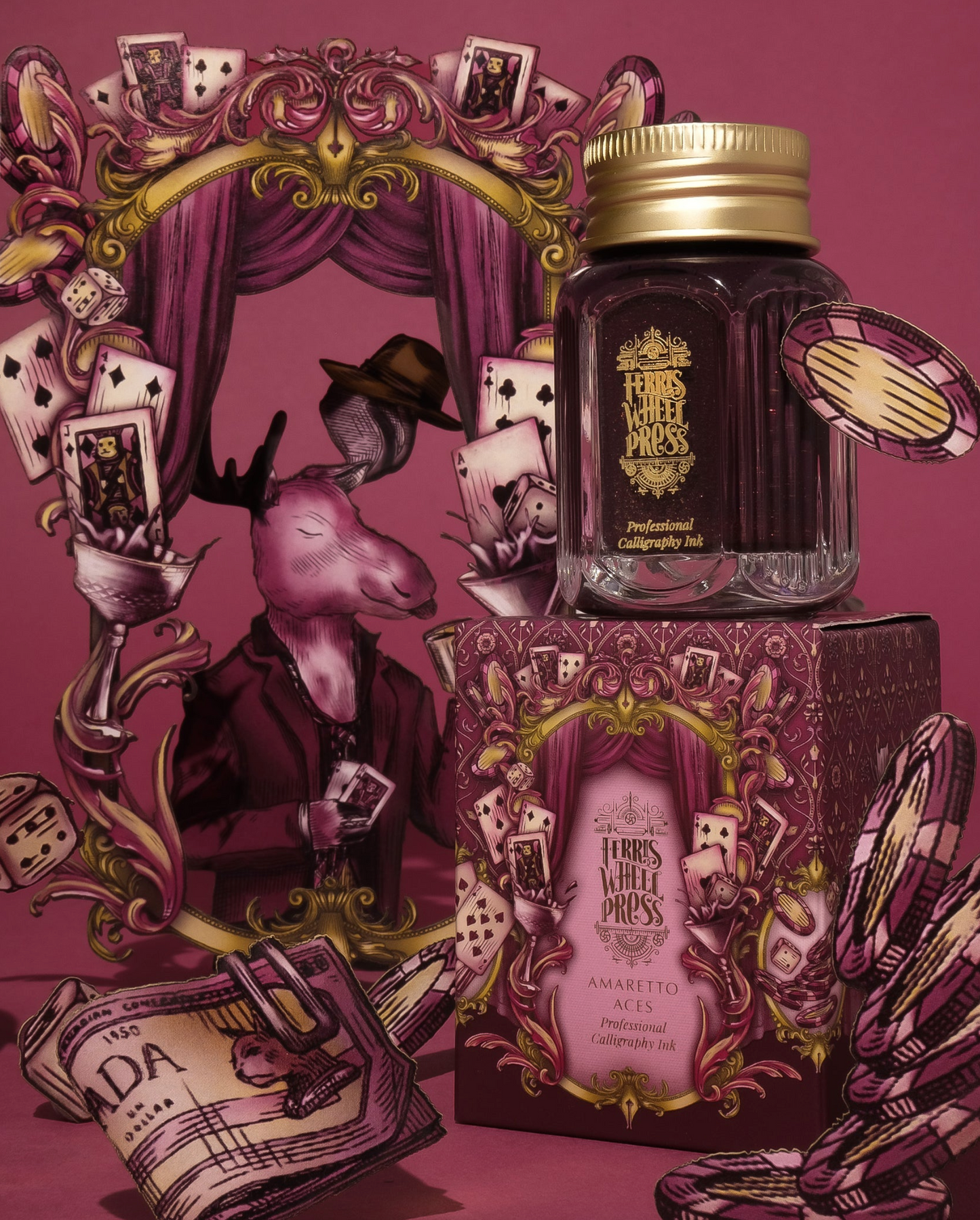 Ferris Wheel Press "Amaretto Aces" 28mL Calligraphy Ink