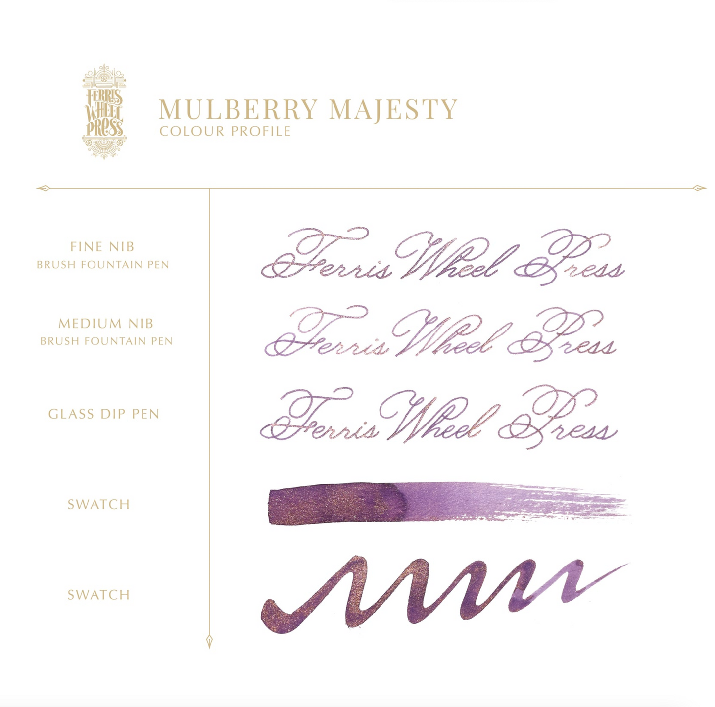 Ferris Wheel Press "Mulberry Majesty" 38mL Bottled Ink