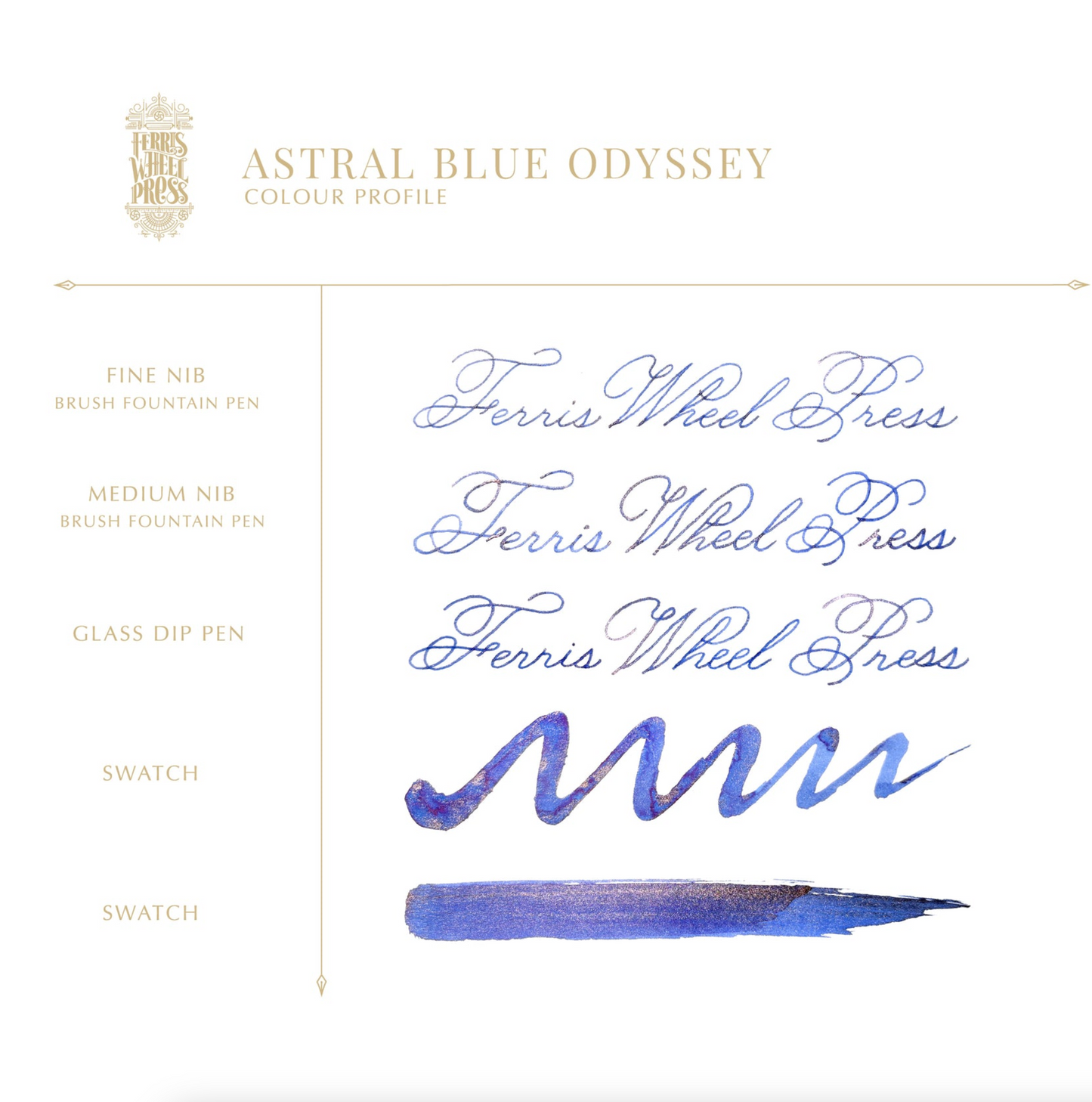 Ferris Wheel Press "Astral Blue Odyssey" 38mL Bottled Ink