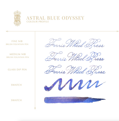 Ferris Wheel Press "Astral Blue Odyssey" 38mL Bottled Ink