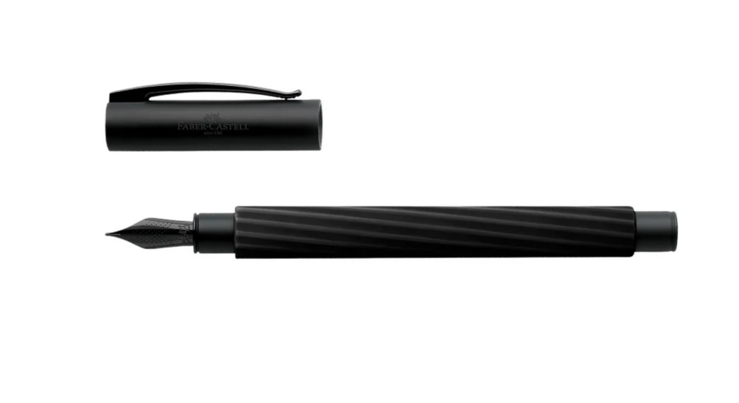 Faber-Castell Ambition Italic Obsidian Black Fountain Pen