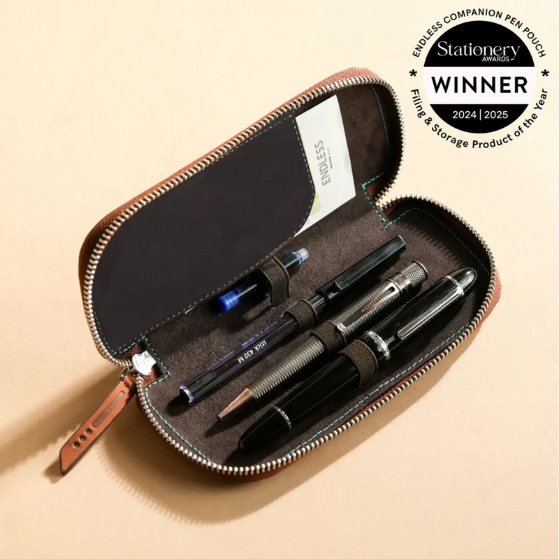Endless Companion Leather Adjustable Pen Pouch - 3 Pens