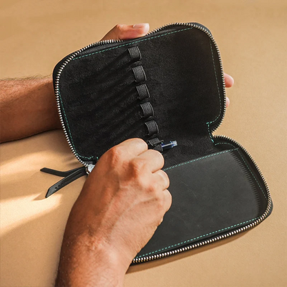 Endless Companion Leather Adjustable Pen Pouch - 5 Pens