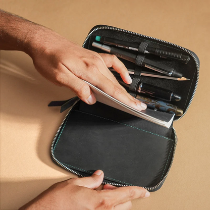 Endless Companion Leather Adjustable Pen Pouch - 5 Pens