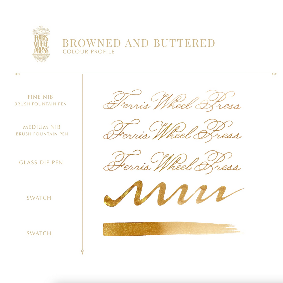 Ferris Wheel Press "Browned and Buttered" 38mL Bottled Ink