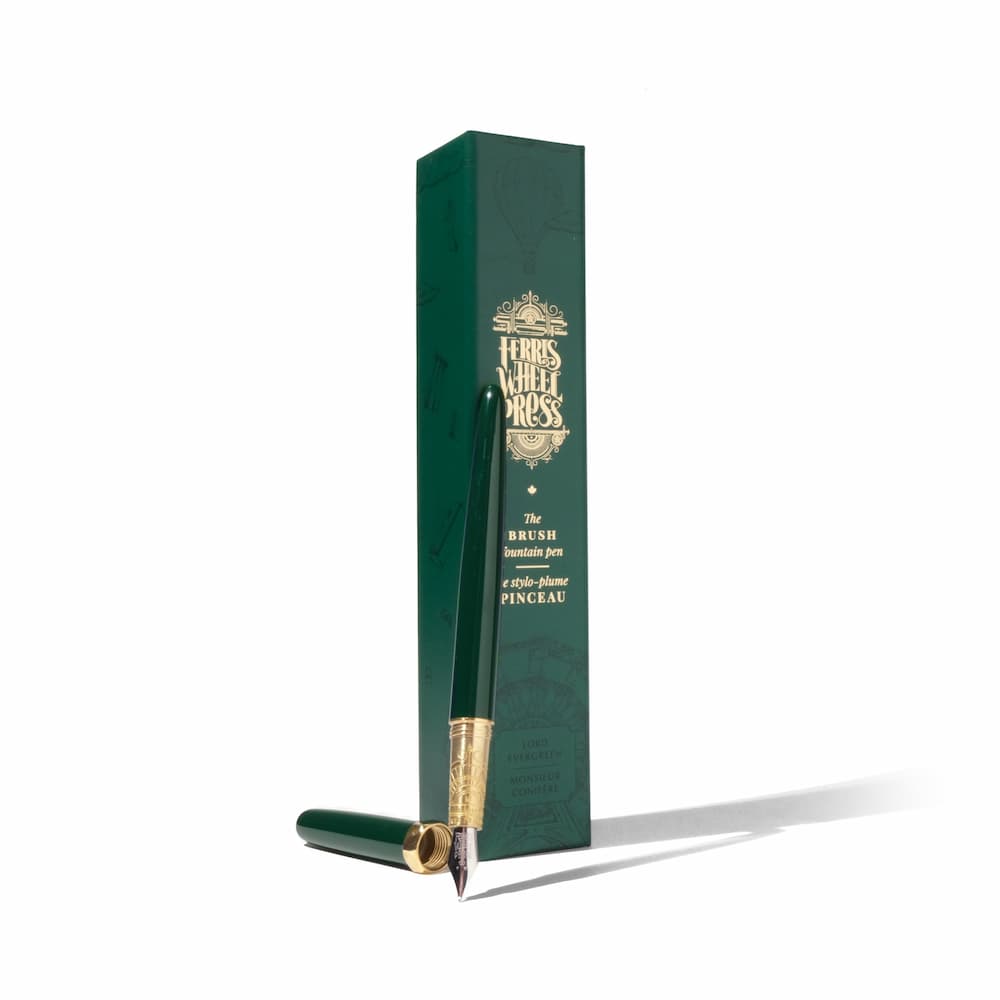 Ferris Wheel Press Brush Fountain Pen - Gold Plated Nib