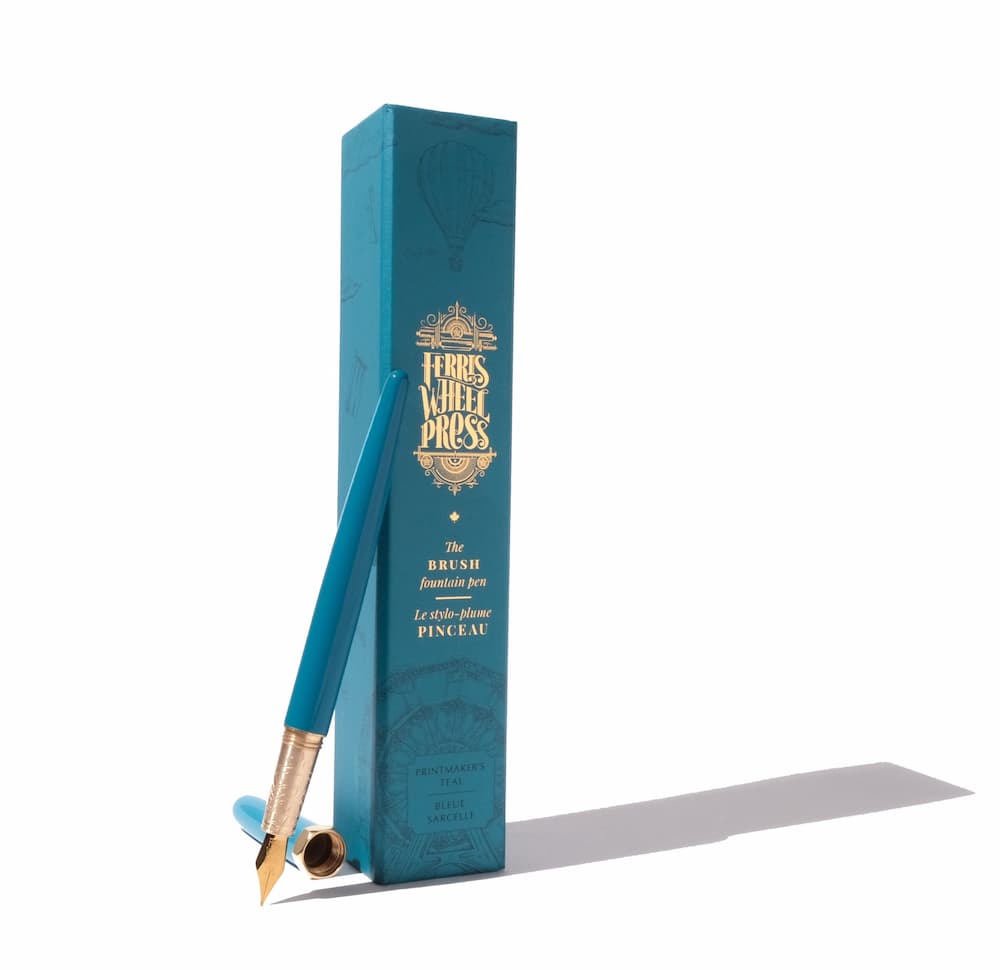 Ferris Wheel Press Brush Fountain Pen - Gold Plated Nib