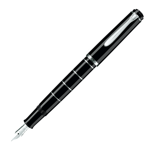 Pelikan Series M215 Black Silver Rings Fountain Pen