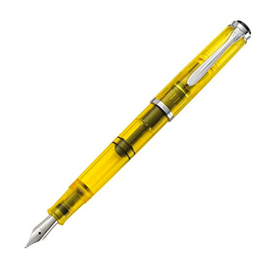Pelikan M205 Duo Highlighter Neon Yellow Fountain Pen Set