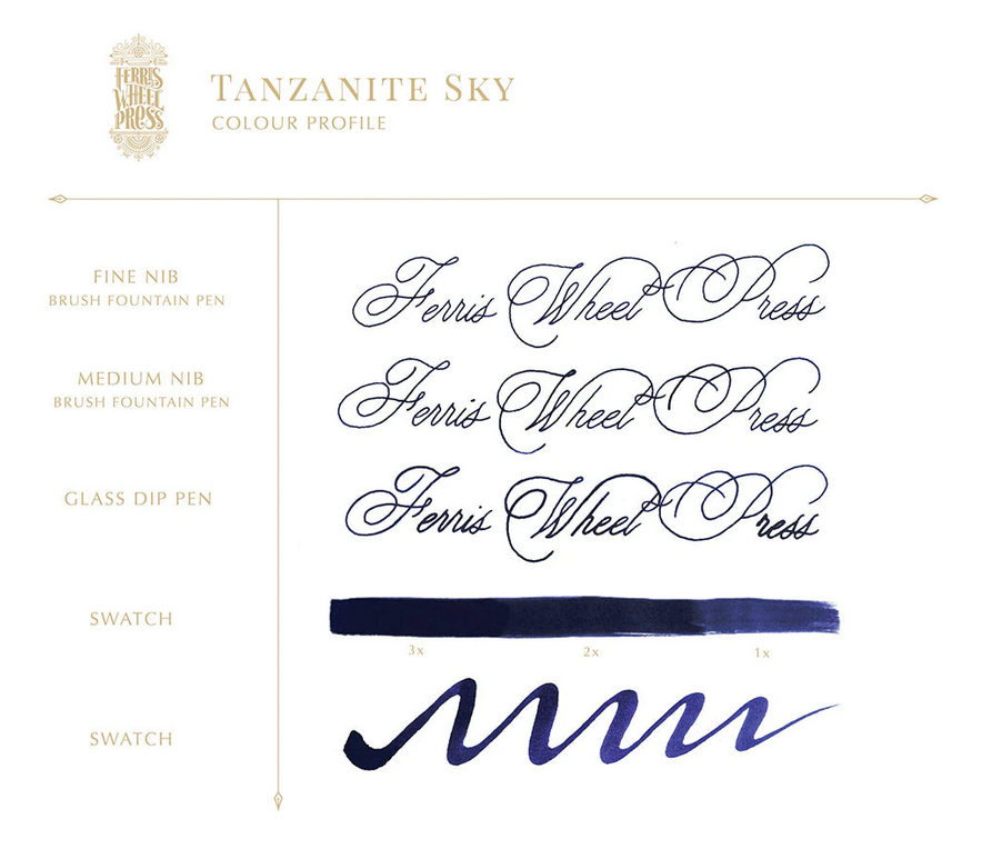 Ferris Wheel Press "Tanzanite Sky" 38ml Bottled Ink