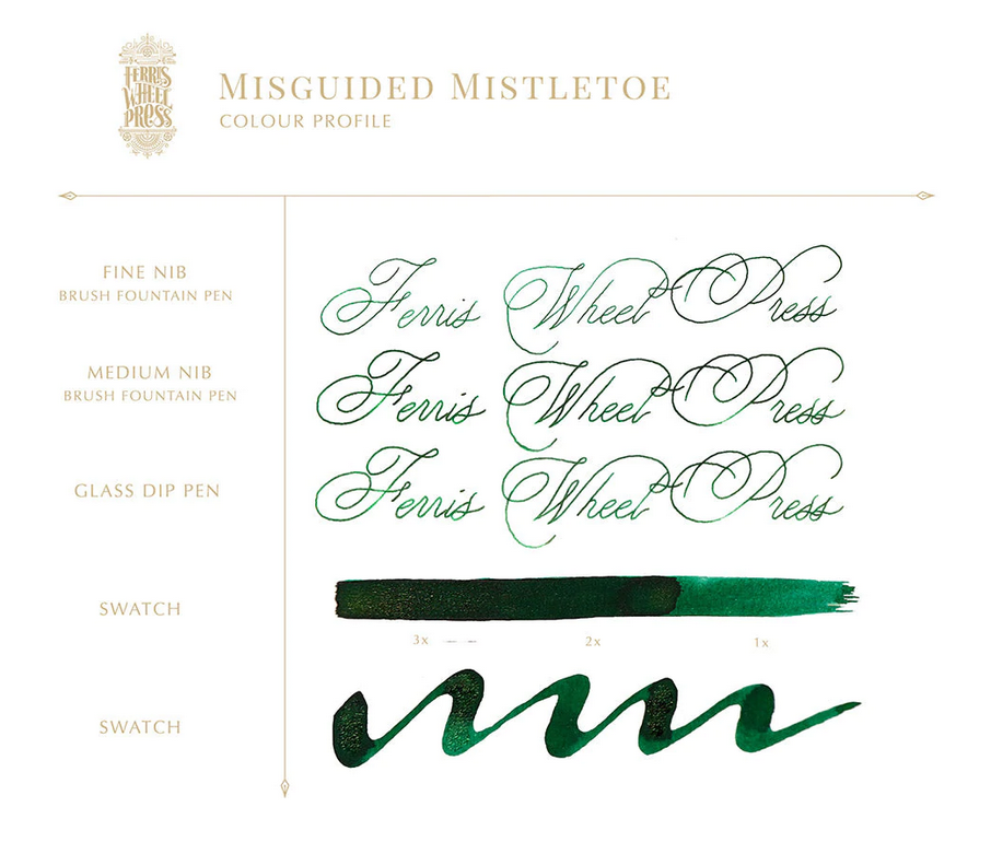 Ferris Wheel Press "Misguided Mistletoe" 38ml Bottled Ink