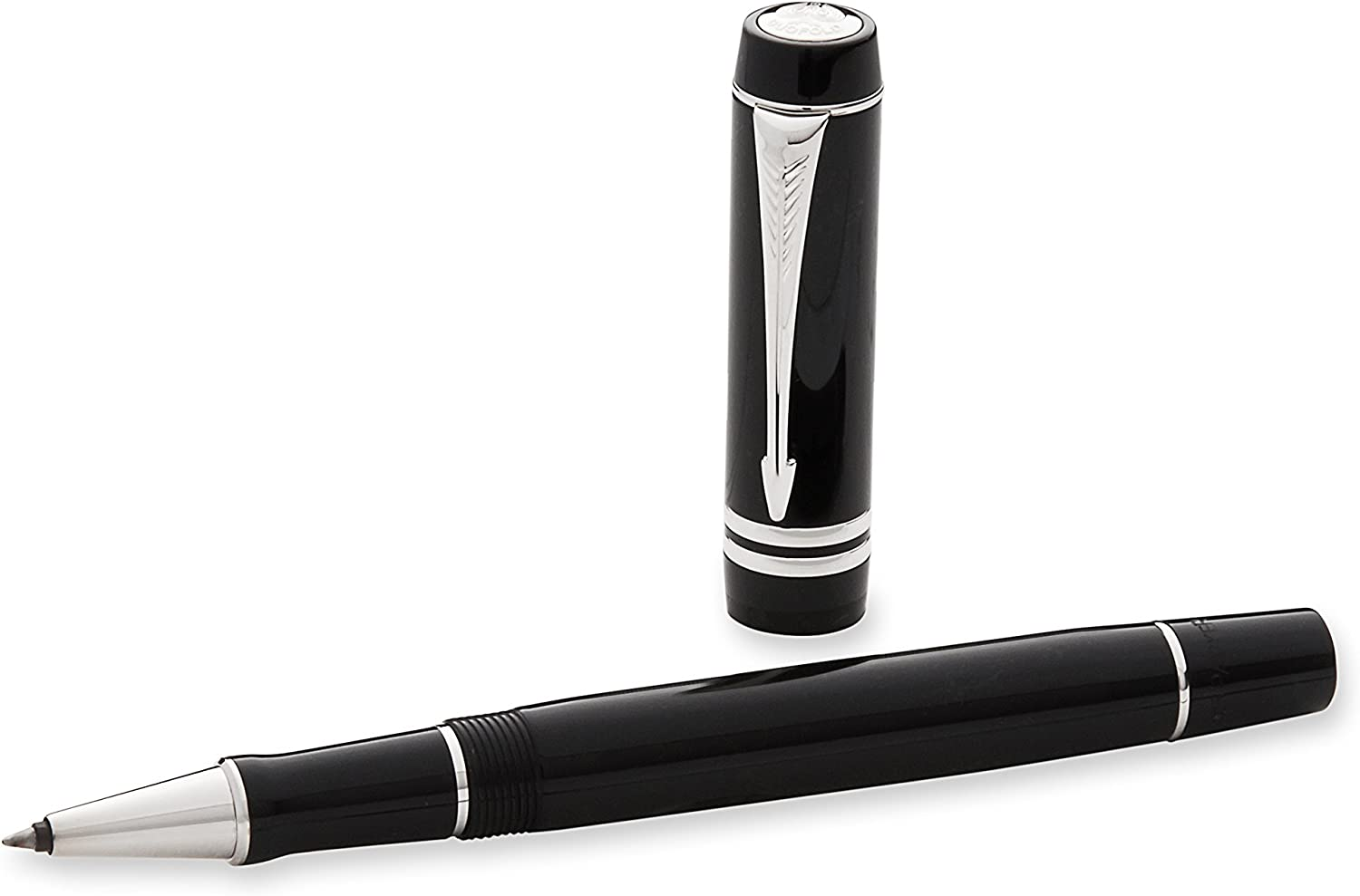 Parker Duofold Black and Platinum Rollerball