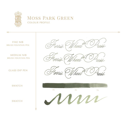 Ferris Wheel Press "Moss Park Green" 38ml Bottled Ink