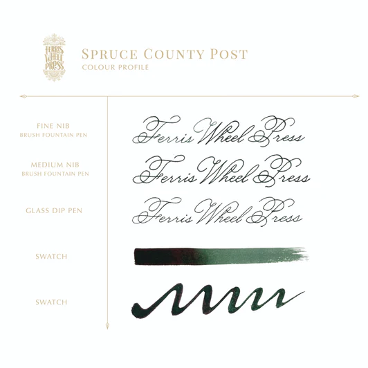 Ferris Wheel Press "Spruce County Post" 38ml Bottled Ink