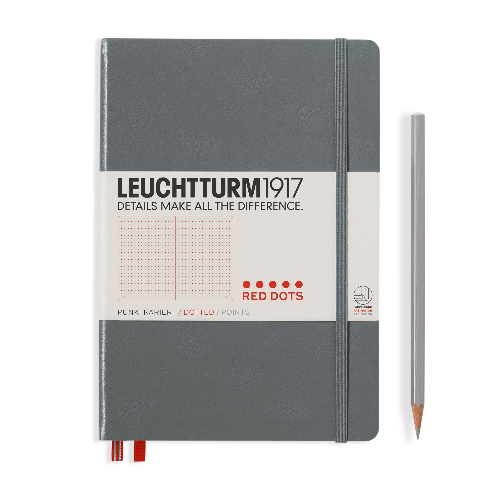 Leuchtturm1917 Red Dotted A5 Hardcover Notebook